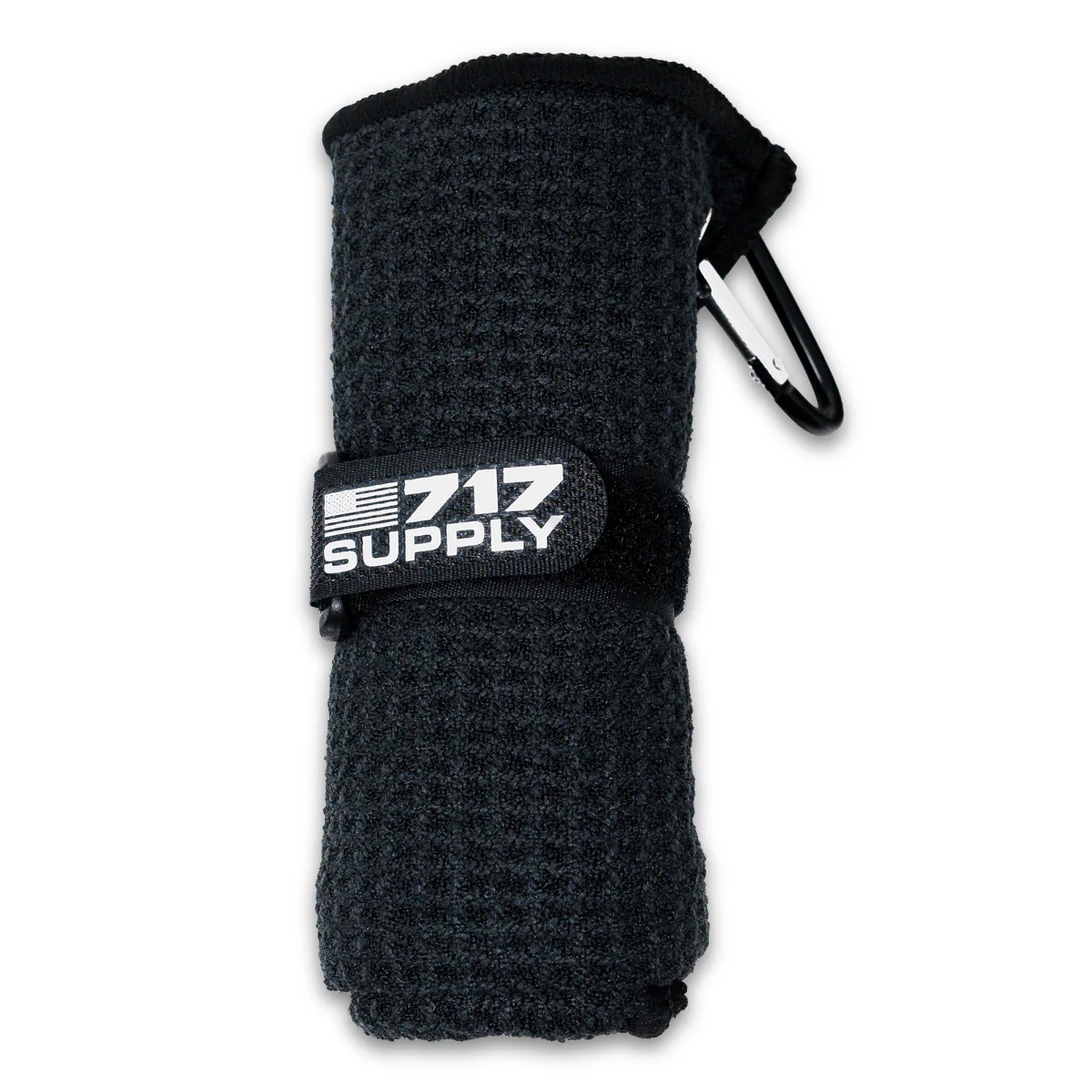 717 Black Golf Towels With Carabiner 3pc Set - Image 2