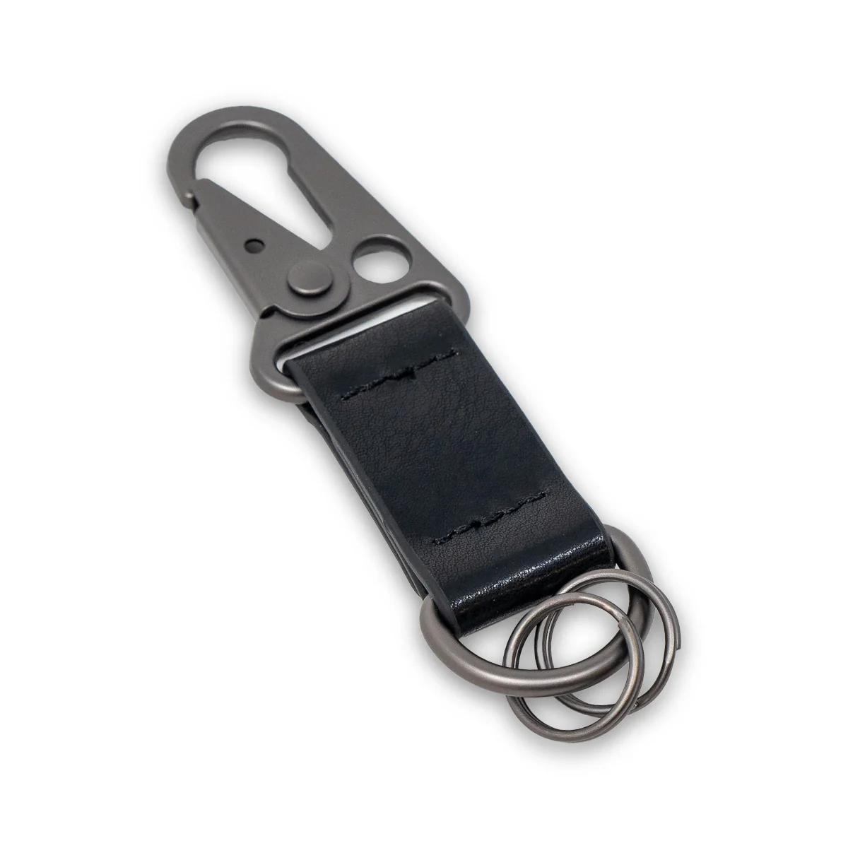 717 Black Leather Keychain - Image 3