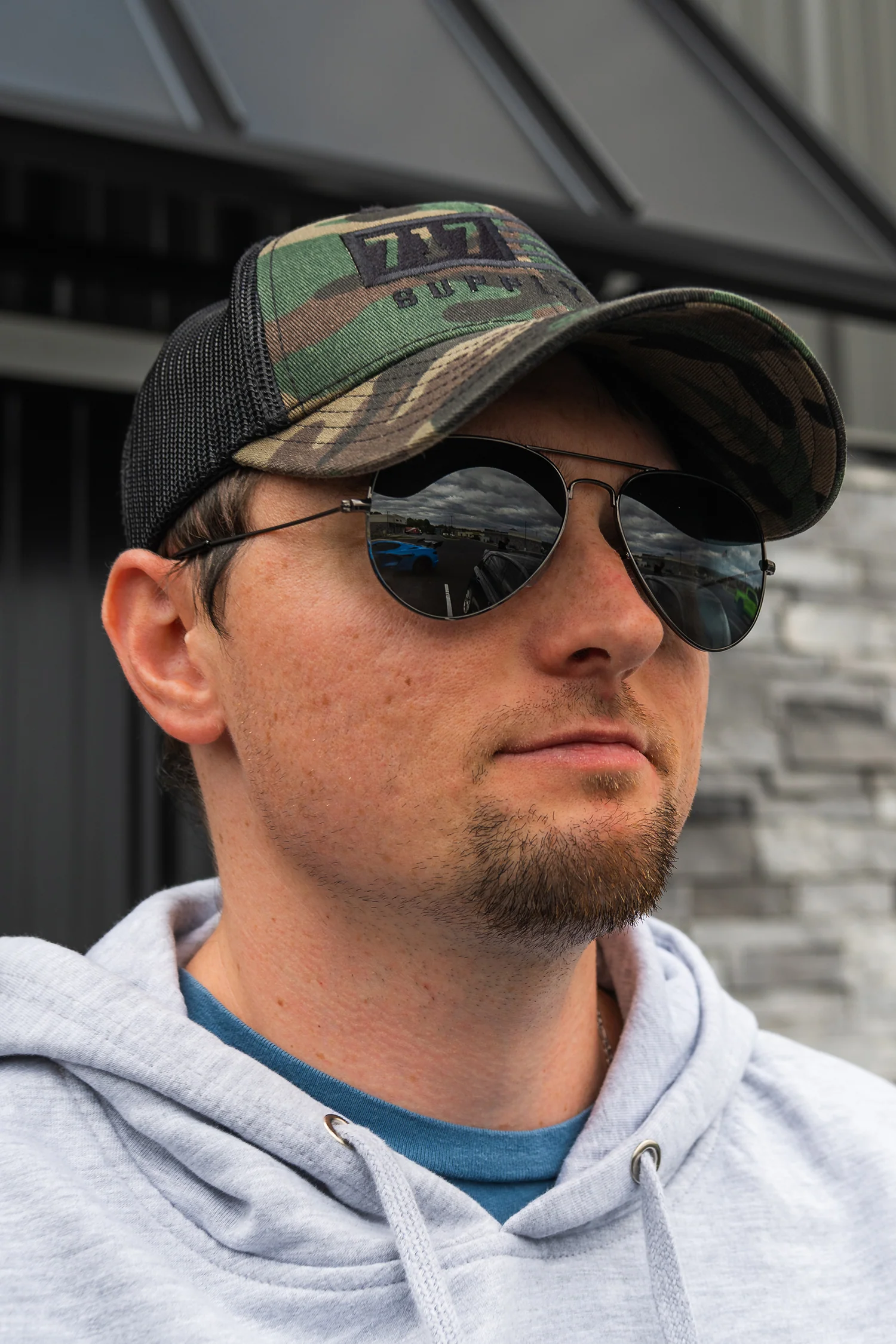 717 Black Aviators Sunglasses - Image 7