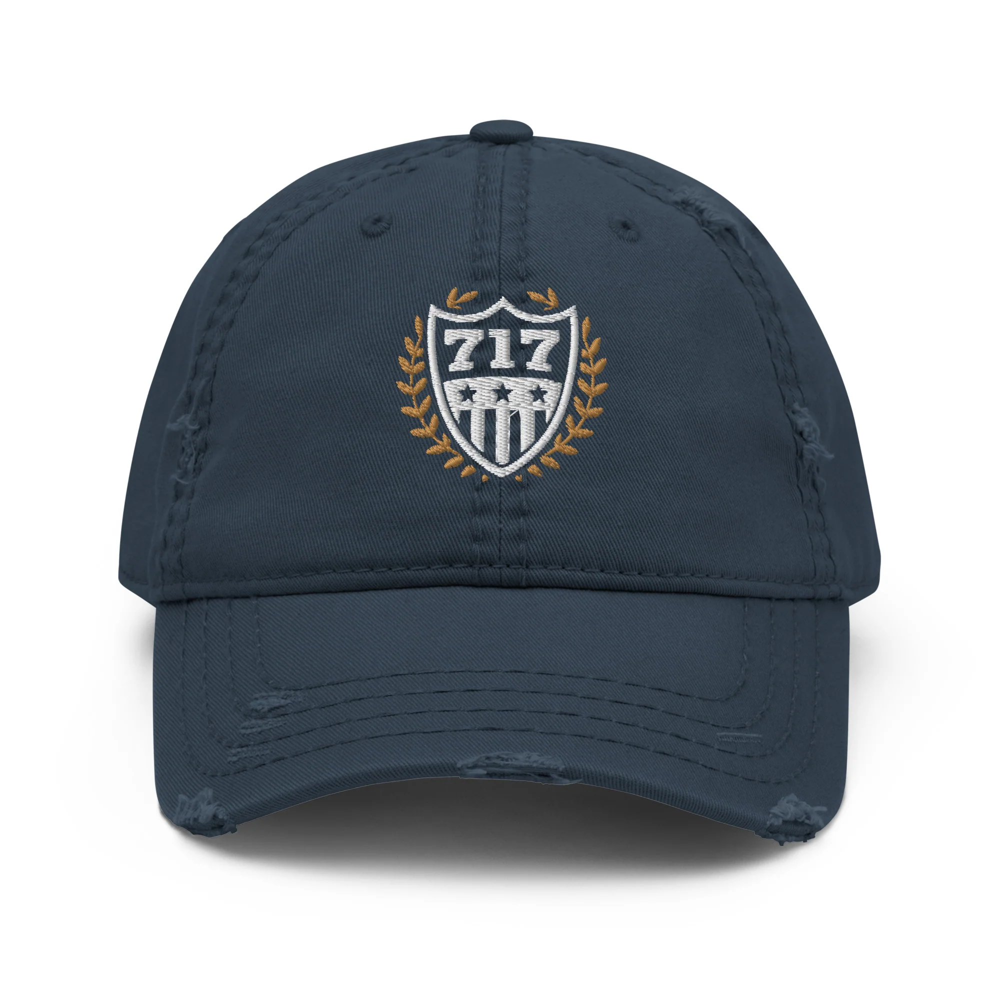 717 Crest Distressed Dad Hat - Image 6