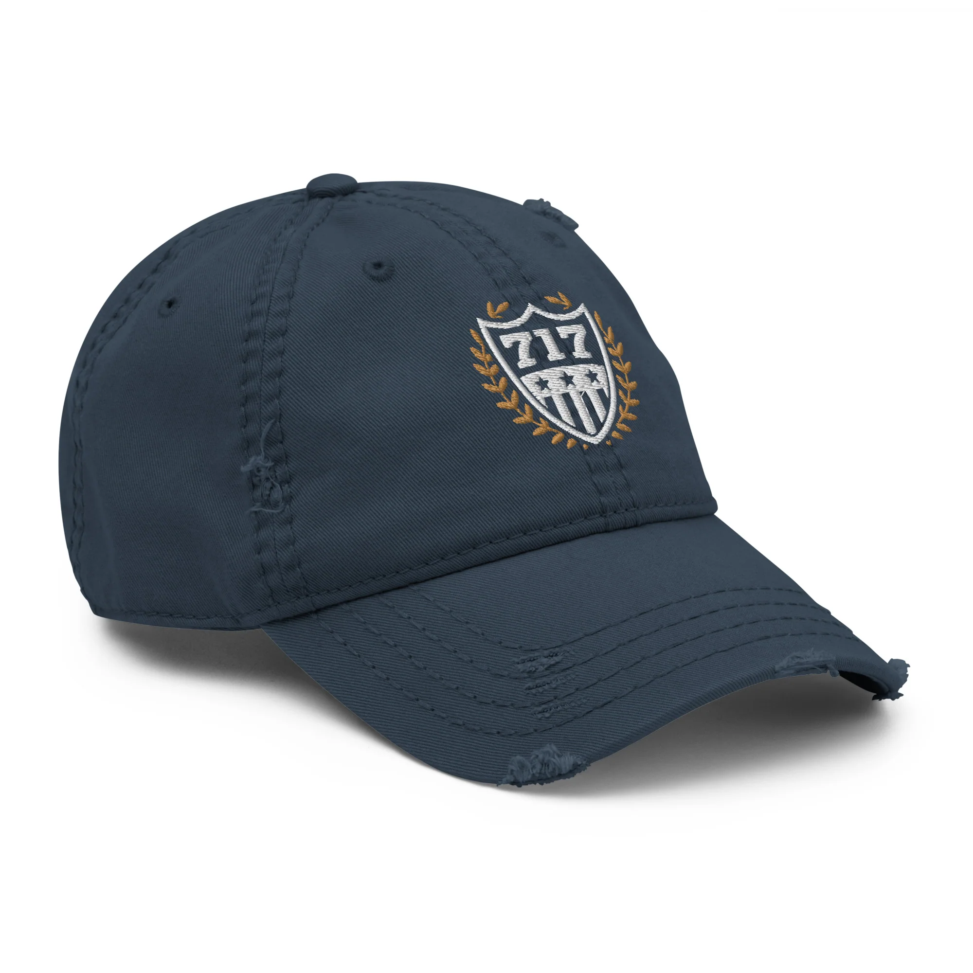 717 Crest Distressed Dad Hat - Image 7