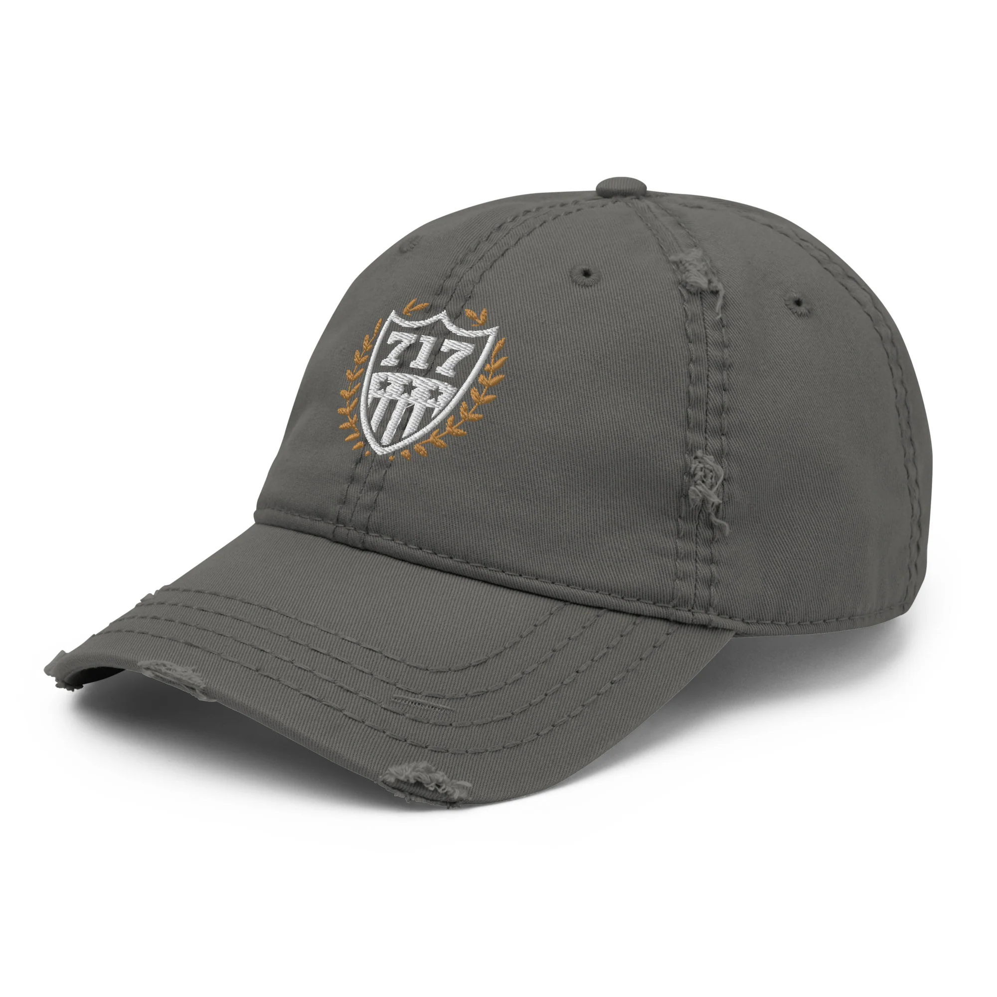 717 Crest Distressed Dad Hat - Image 9