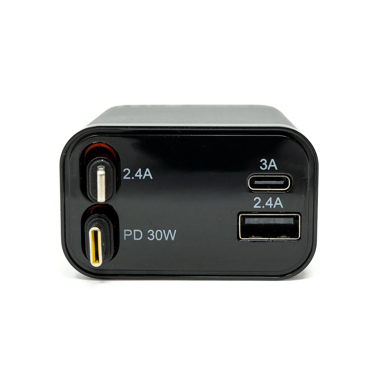Multi-Port Car Charger – 30W with Retractable Cords - Image 2