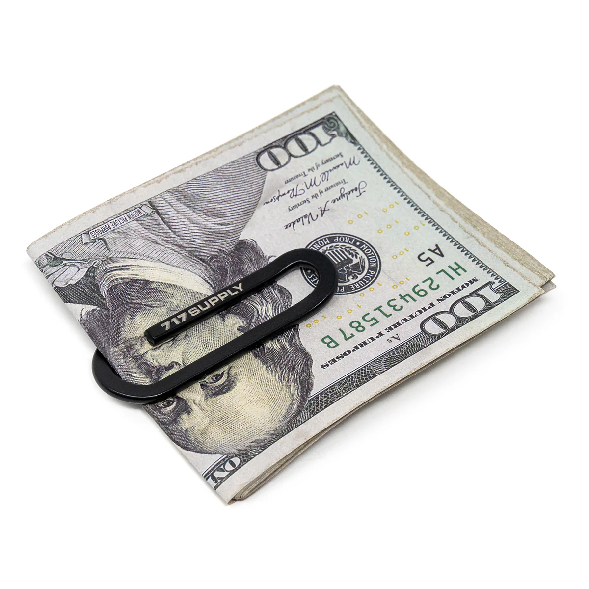 717 Supply Large Paperclip Money Clip - Black - Image 2