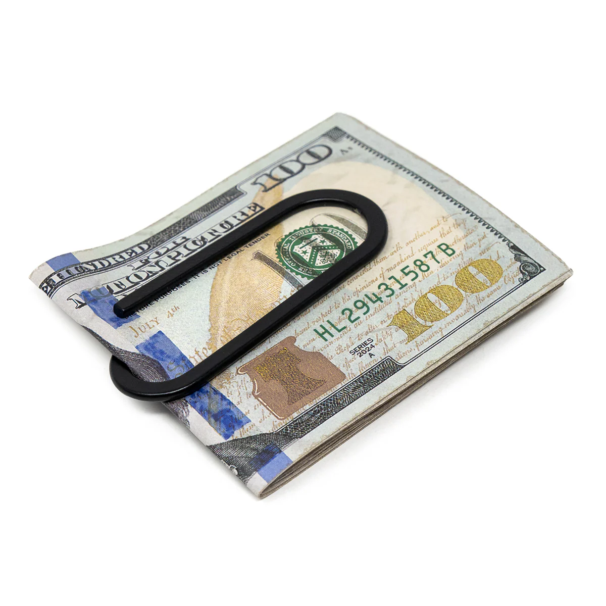 717 Supply Large Paperclip Money Clip - Black - Image 3