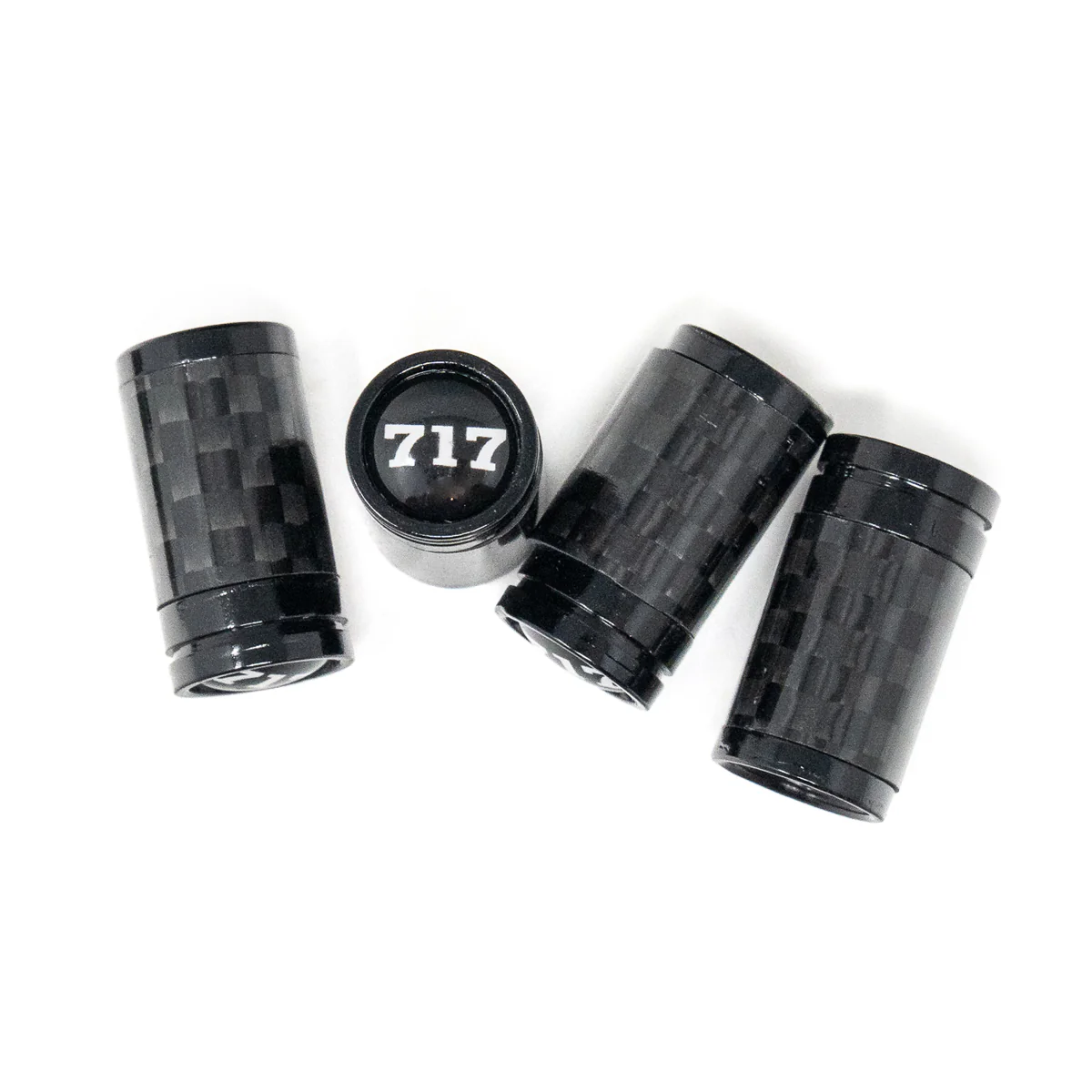 Black Carbon 717 Valve Stem Caps - Image 2