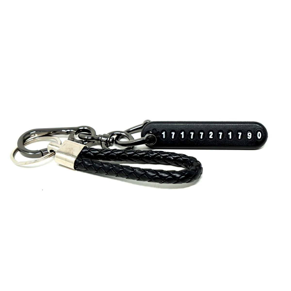 Customizable Black Braided Keychain Set – 3 Pack - Image 4