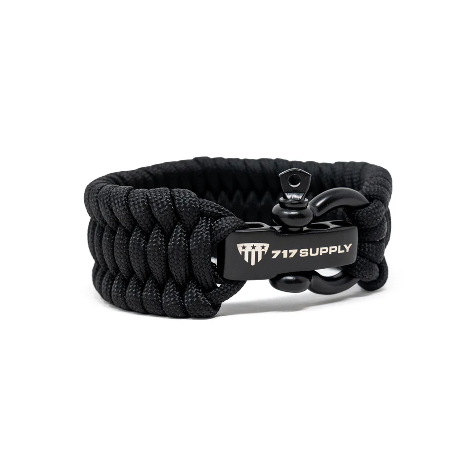 Black Paracord Bracelet - Image 2