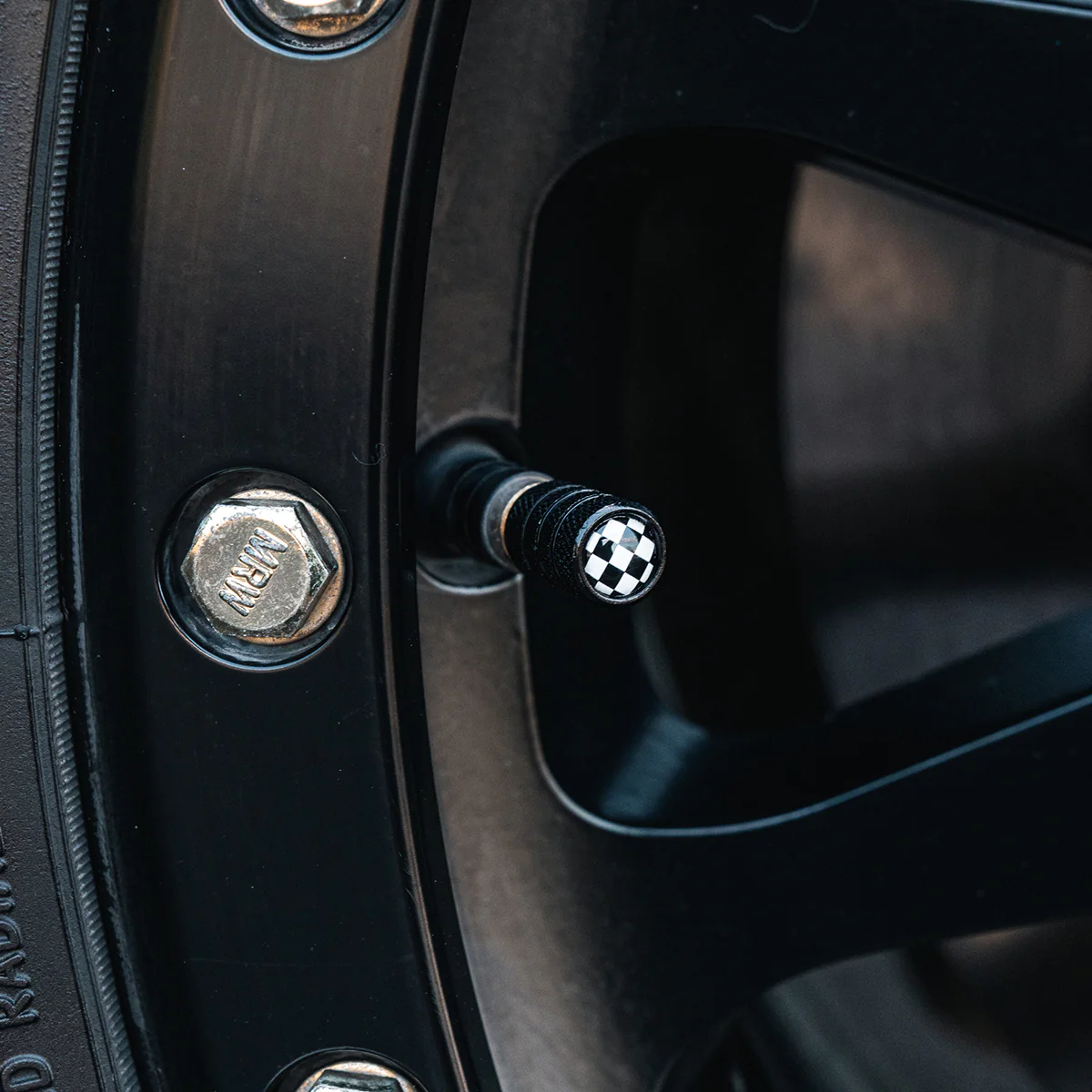 Checkered Race Flag Valve Stem Cap - Image 3