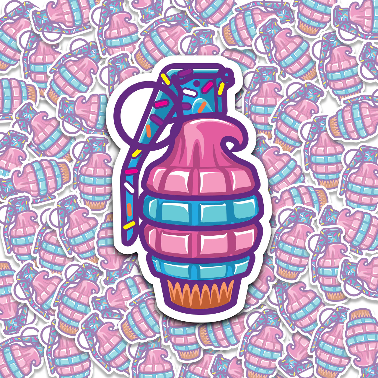 Frenchies Boom Cake Sticker - 4 Pack - Image 3