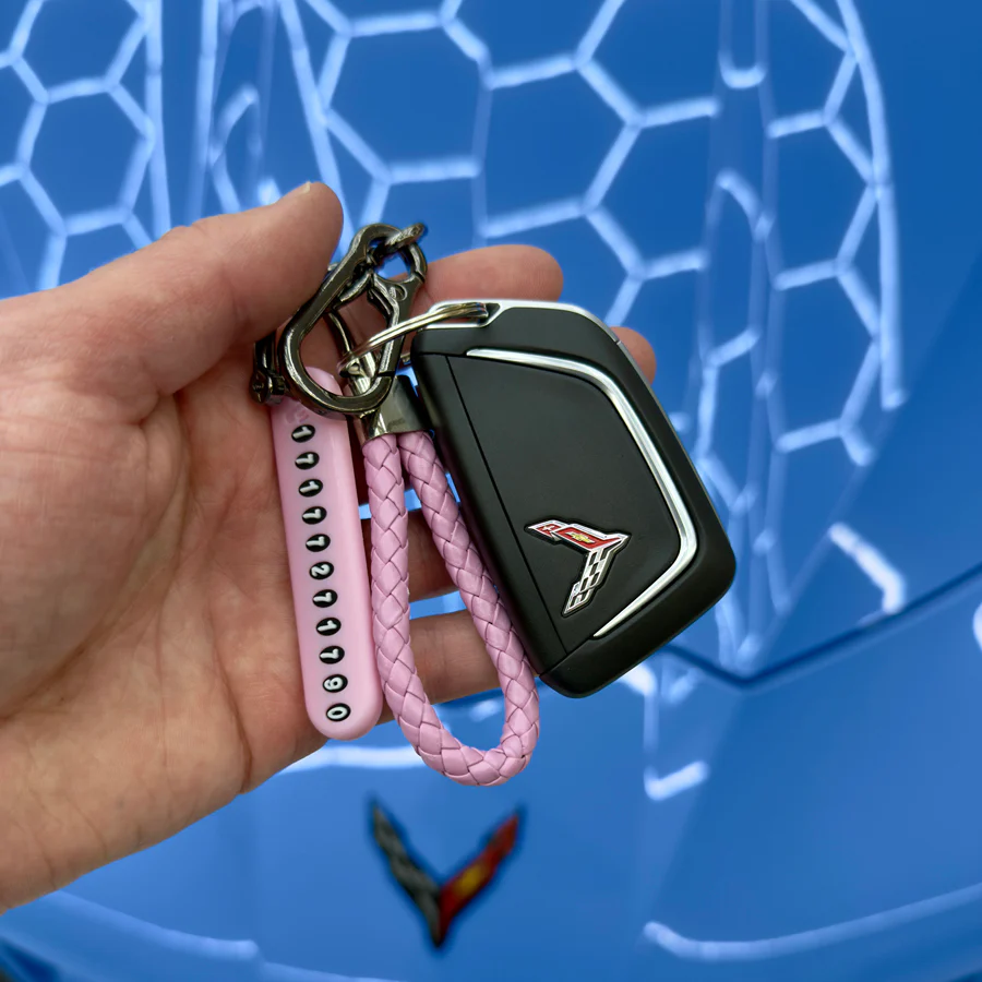 Customizable Pink Braided Keychain Set – 3 Pack - Image 6