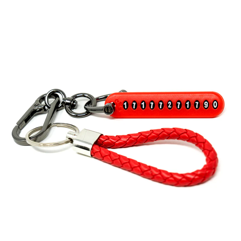 Customizable Red Braided Keychain Set – 3 Pack - Image 5