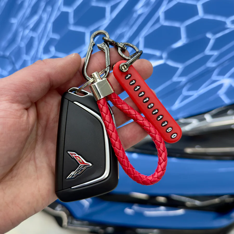 Customizable Red Braided Keychain Set – 3 Pack - Image 6