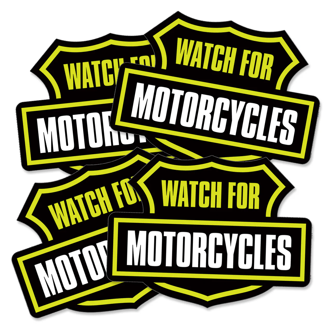 Watch For Motorcycles Sticker - Packs of 4 - Image 2