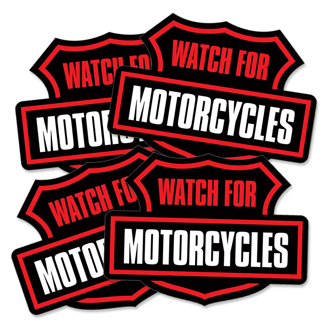 Watch For Motorcycles Sticker - Packs of 4 - Image 3